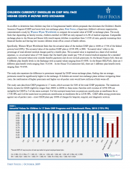 CHIP-Exchanges Actuarial Value 2009 Fact Sheet